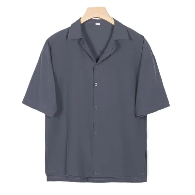 Camisa Masculina de Seda Premium