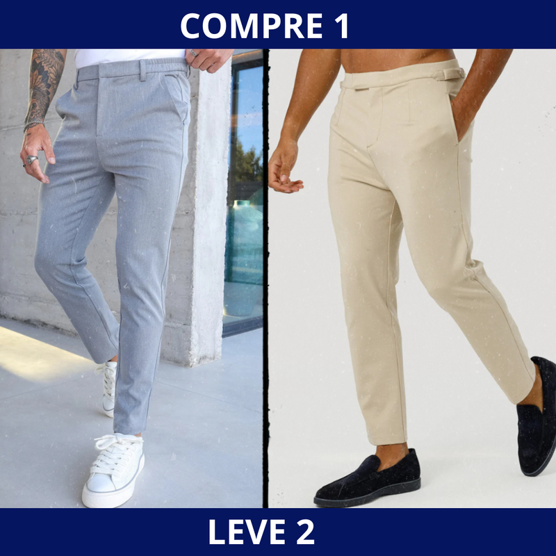 Calça Alfaiataria Elite Ajuste Lateral - Compre 1 Leve 2