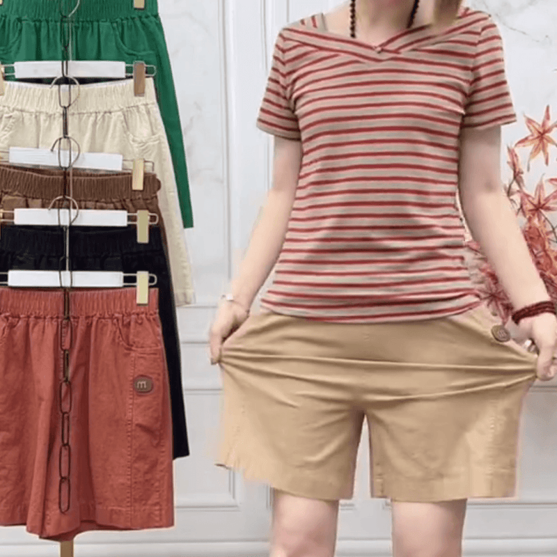 (Super Promo: Compre 2 Leve 3) Shorts Clarisse em Sarja com Cintura Elástica e Caimento Soltinho