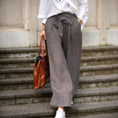 Calça Bella Verano em Linho de Algodão com Amarração Delicada