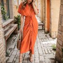 Vestido Elysia em Malha Turca com Amarração Frontal