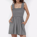 Macacão Bethania com Cintura Franzida e Bolsos Discretos