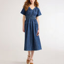 Vestido Montenegro em Algodão Texturizado com Modelagem Confortável